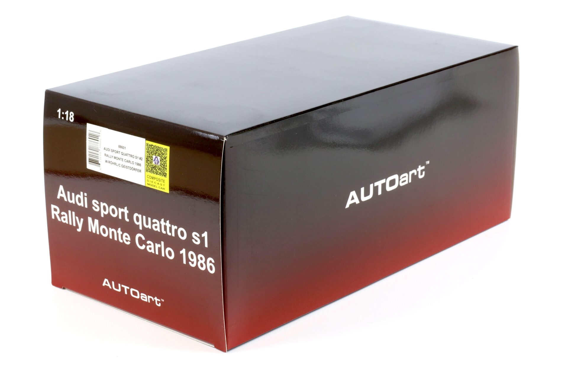 1:18 AUTOart Audi Sport Quattro S1 #2 Rally Monte Carlo 1986 Röhrl/ Geistdörfer