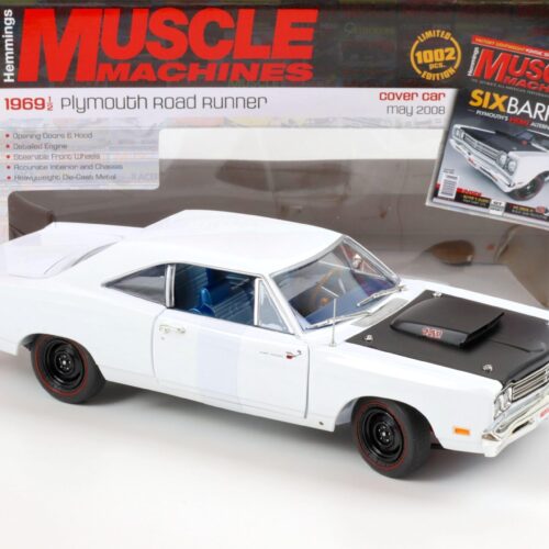 1:18 Auto World 1969 1/2 Plymouth Road Runner LOONEY TUNES white