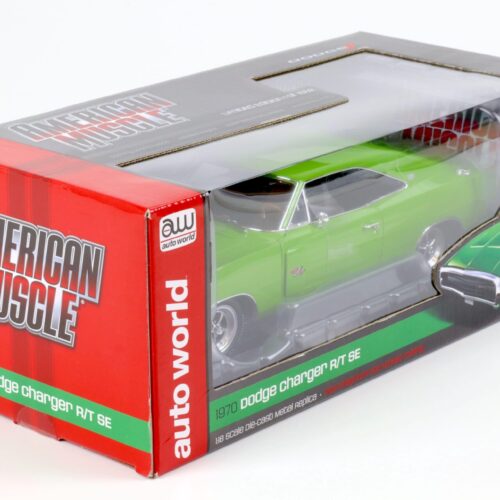 1:18 Auto World 1970 Dodge Charger R/T SE Coupe green New Magnum 500 wheel
