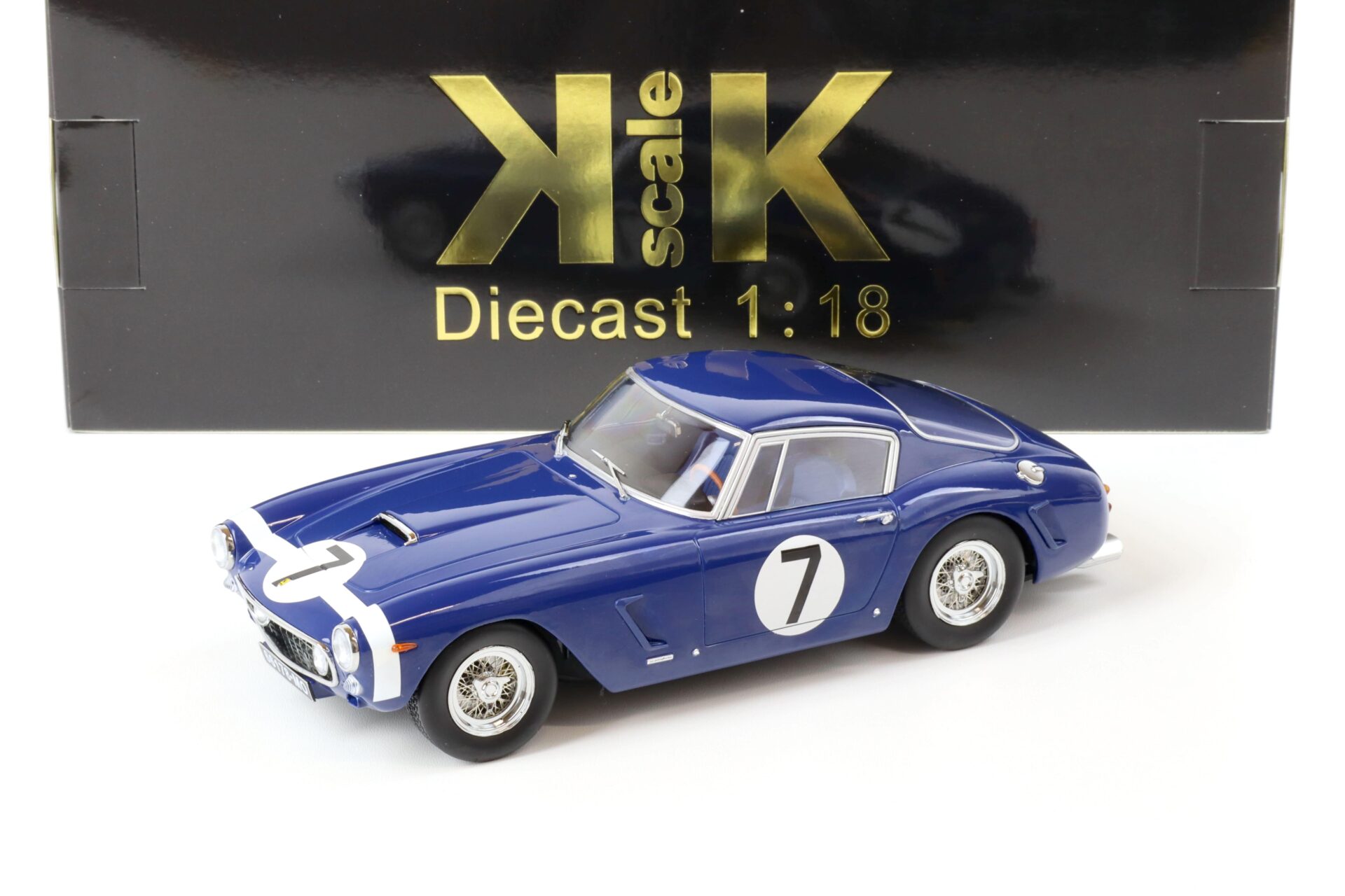 1:18 KK-Scale Ferrari 250 SWB Competizione #7 Goodwood 1961 blue