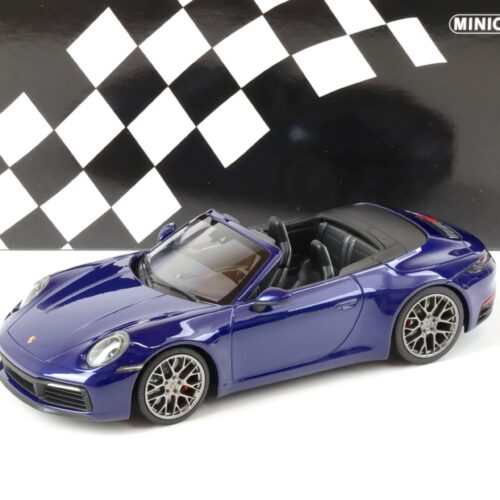 1:18 Minichamps Porsche 911 (992) Carrera 4S Cabriolet 2019 blue metallic
