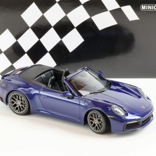 1:18 Minichamps Porsche 911 (992) Carrera 4S Cabriolet 2019 blue metallic