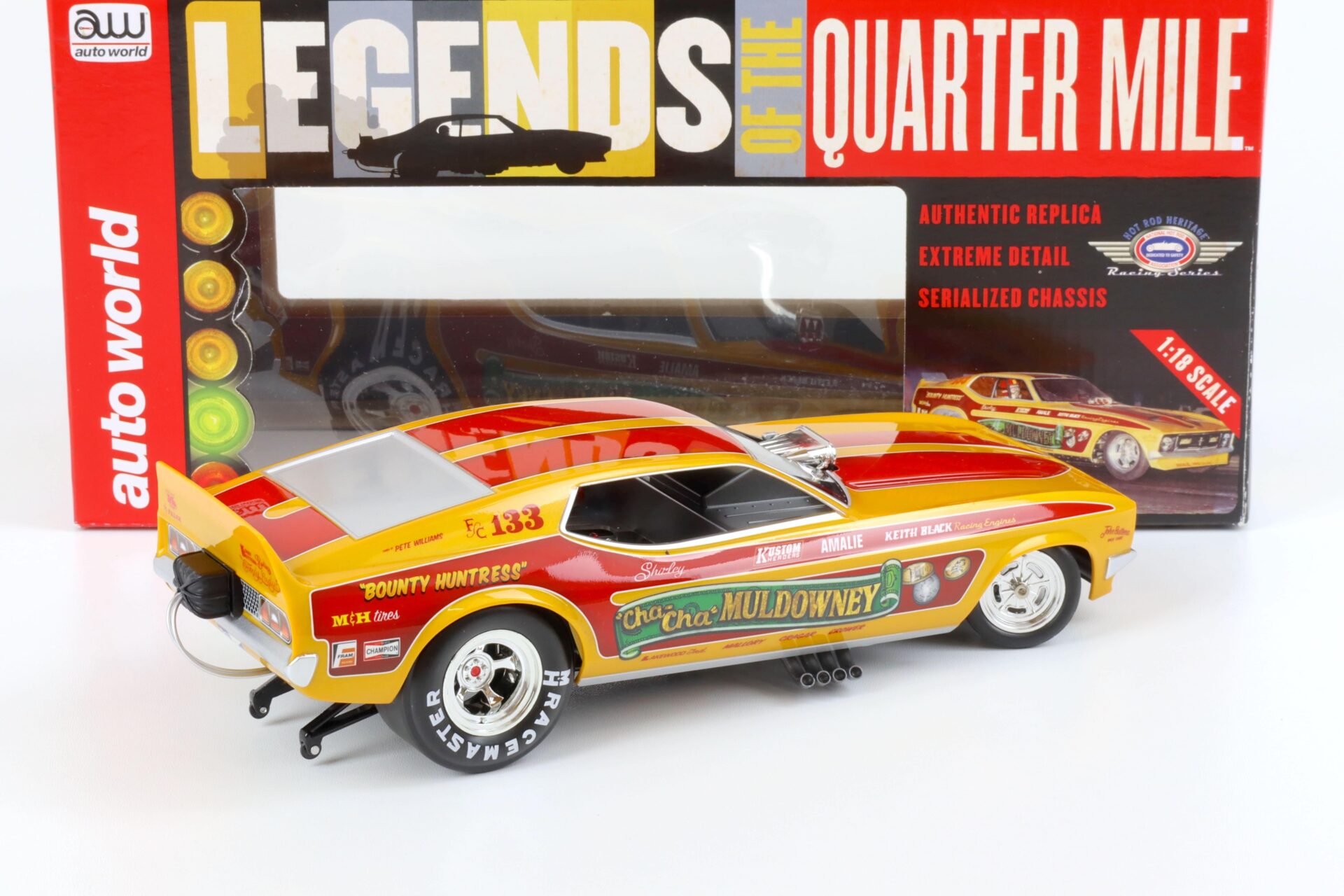 1:18 Auto World 1972 Ford Mustang NHRA Funny Car CHA-CHA Muldowney