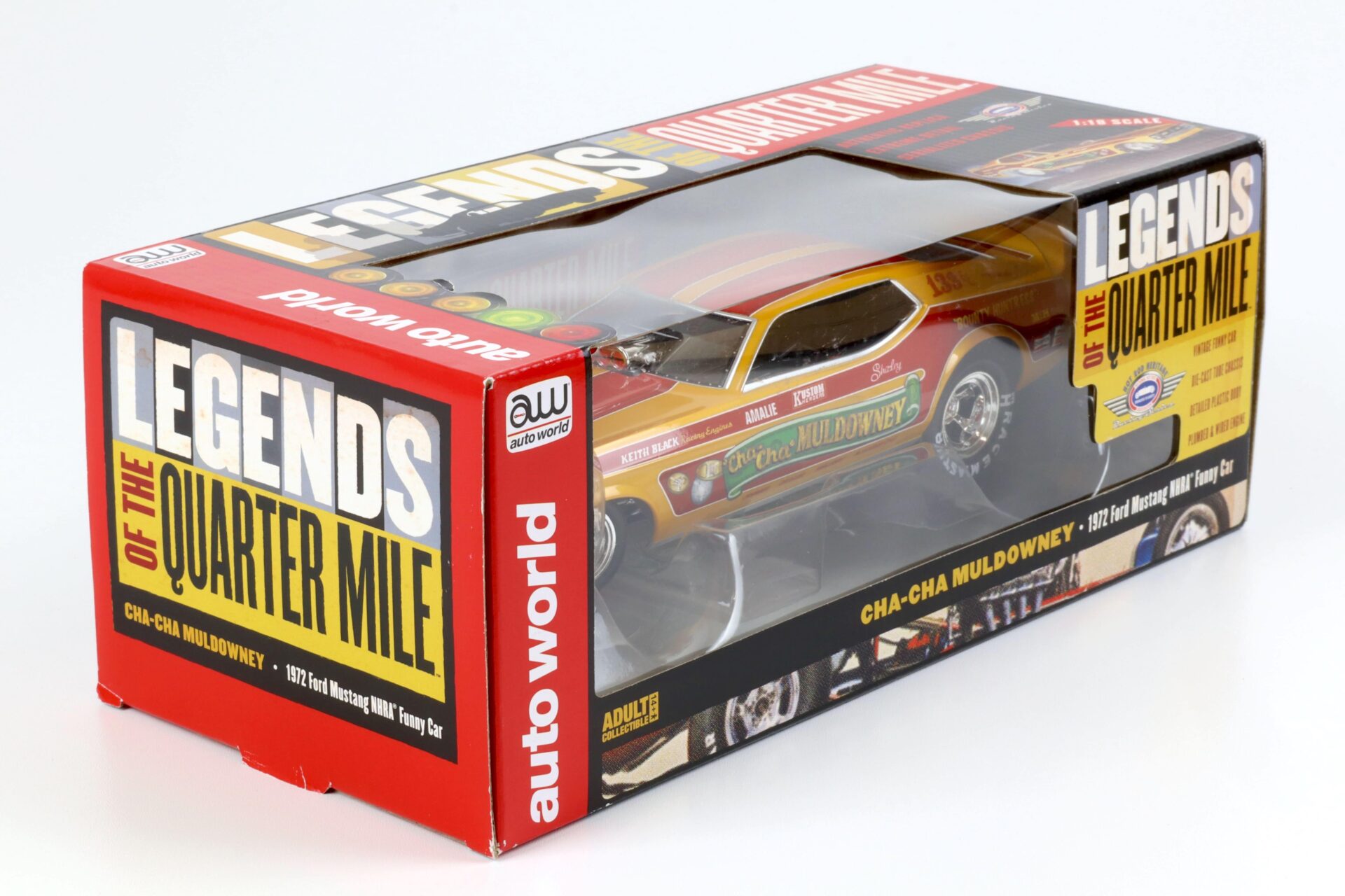 1:18 Auto World 1972 Ford Mustang NHRA Funny Car CHA-CHA Muldowney