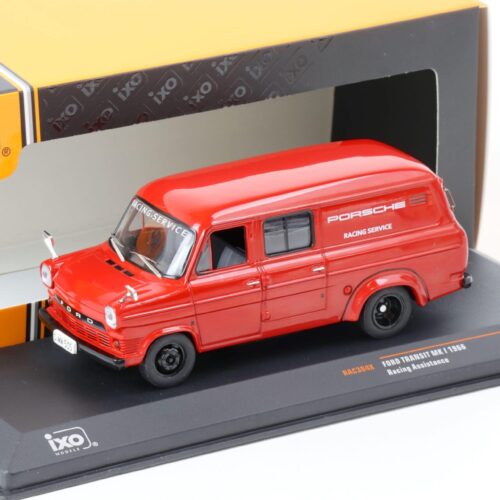 1:43 IXO 1966 Ford Transit MK I Van PORSCHE Racing Service red