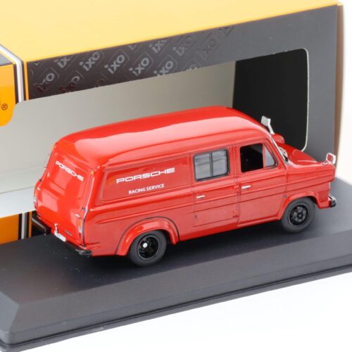 1:43 IXO 1966 Ford Transit MK I Van PORSCHE Racing Service red
