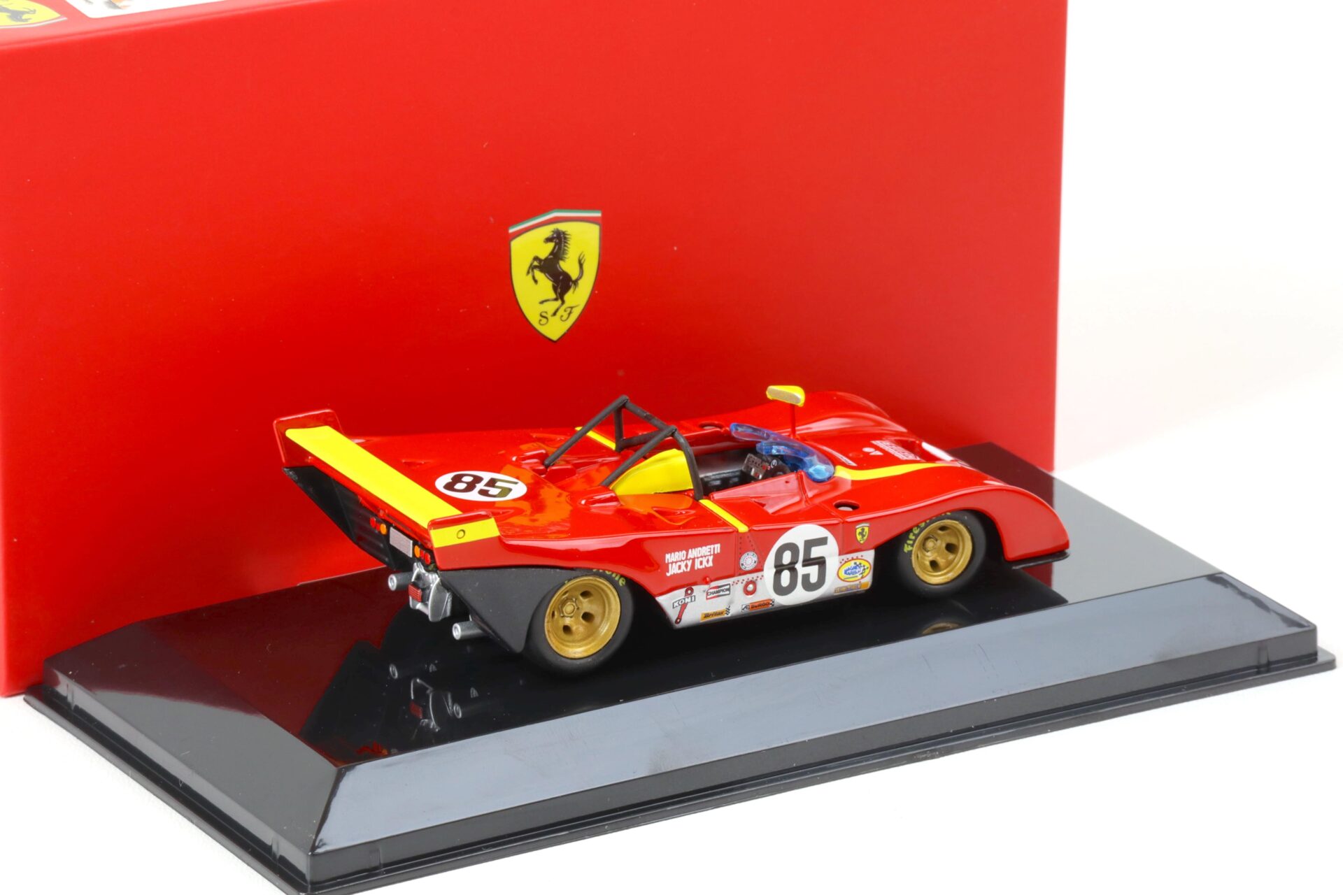 1:43 Bburago Ferrari 312P 6h Watkins Glen 1972 J.Ickx/ M. Andretti #85