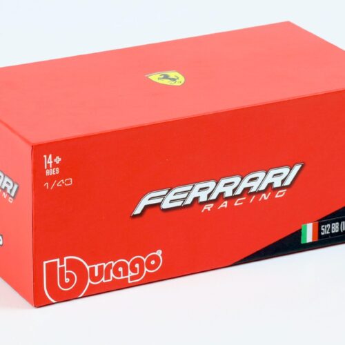 1:43 Bburago Ferrari 512 BB (II Serie) 1000km Monza 1981 M.Flammini #15 red
