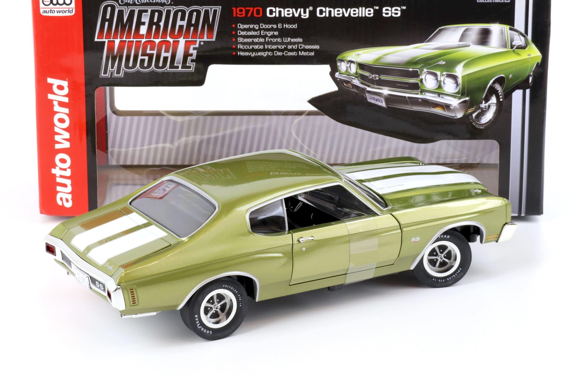 1:18 Auto World 1970 Chevrolet Chevelle SS 454 Coupe green metallic