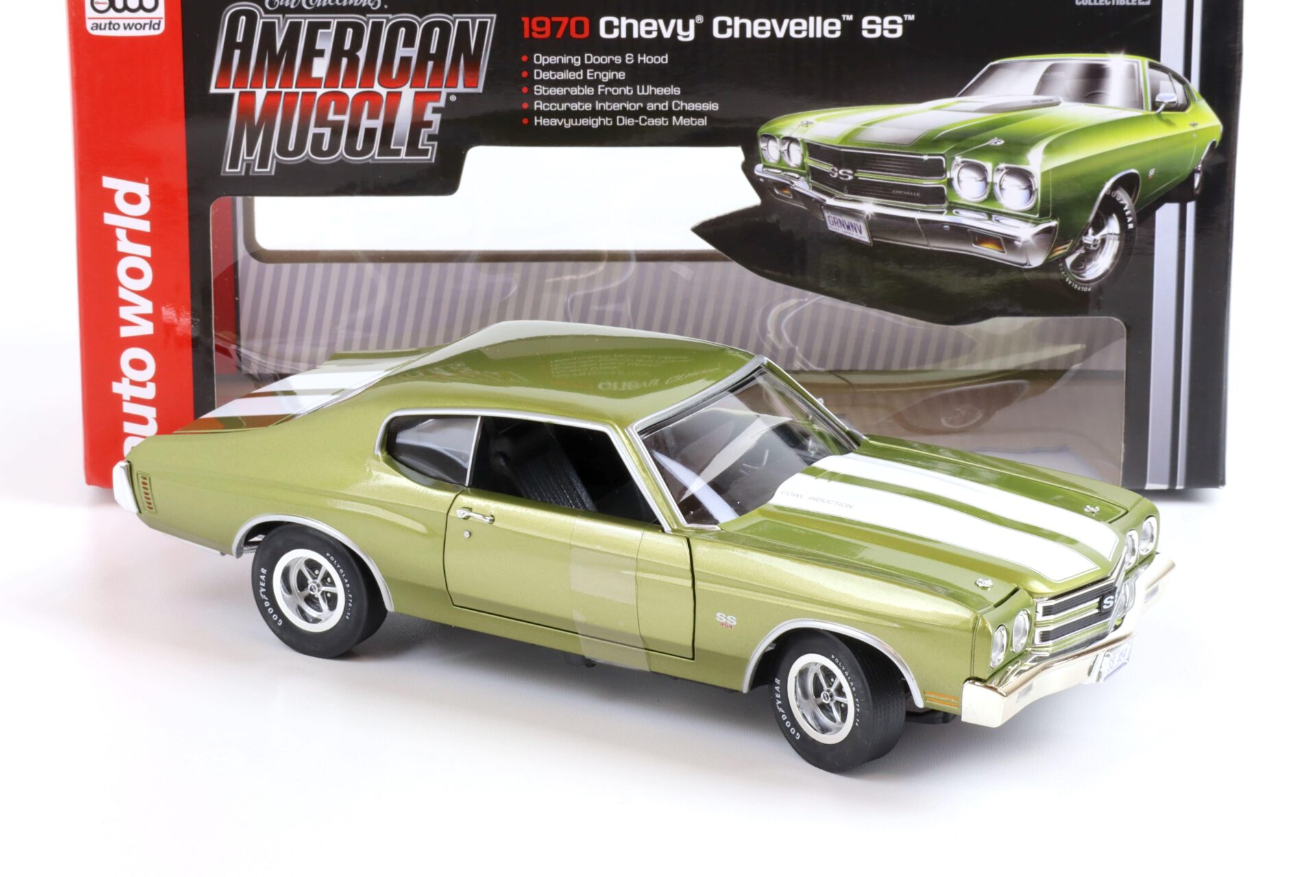 1:18 Auto World 1970 Chevrolet Chevelle SS 454 Coupe green metallic