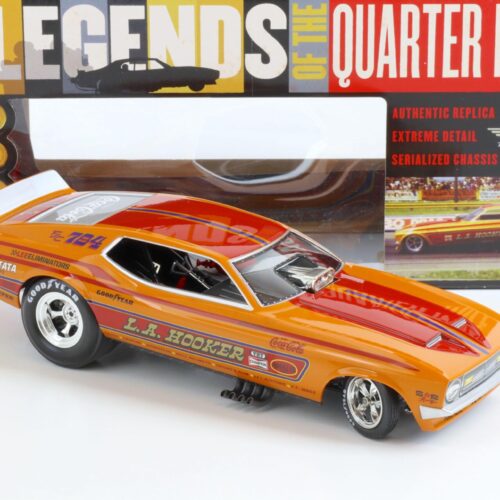 1:18 Auto World 1971 Ford Mustang NHRA Funny Car L.A. Hooker orange