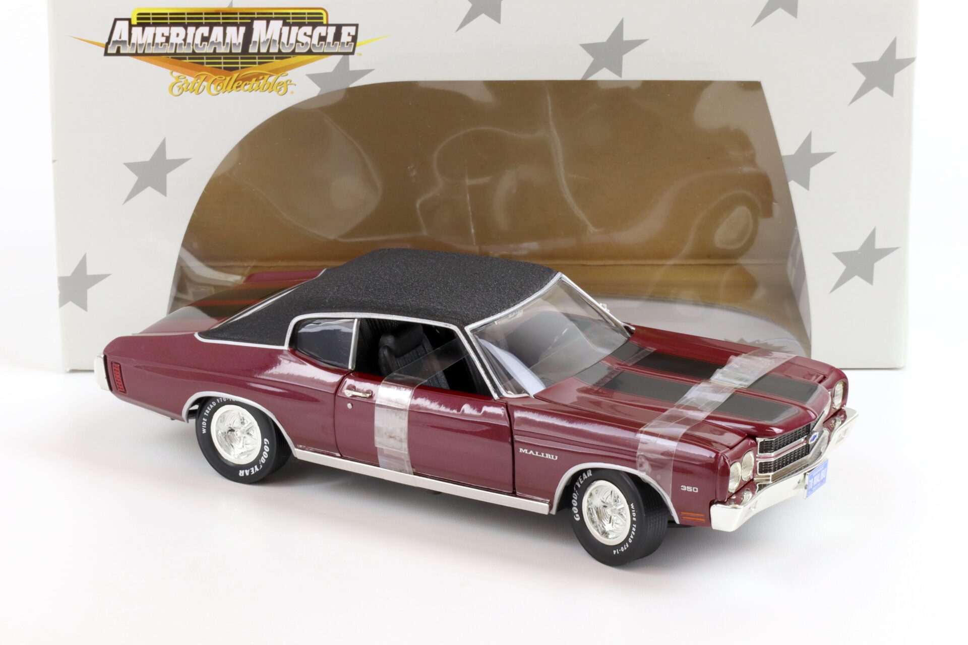 1:18 ERTL Elite 1970 Chevrolet Malibu 350 Coupe burgundy red/ black roof