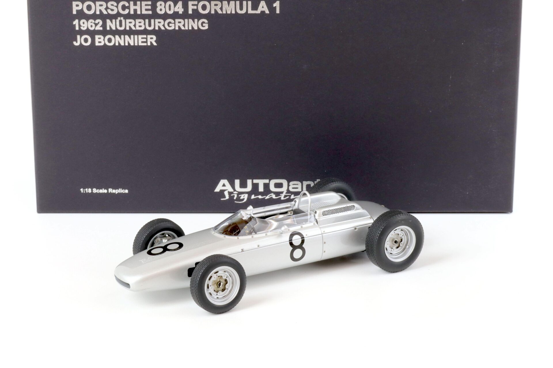 1:18 AUTOart Porsche 804 Formula 1 Nürburgring #8 Jo Bonnier 1962