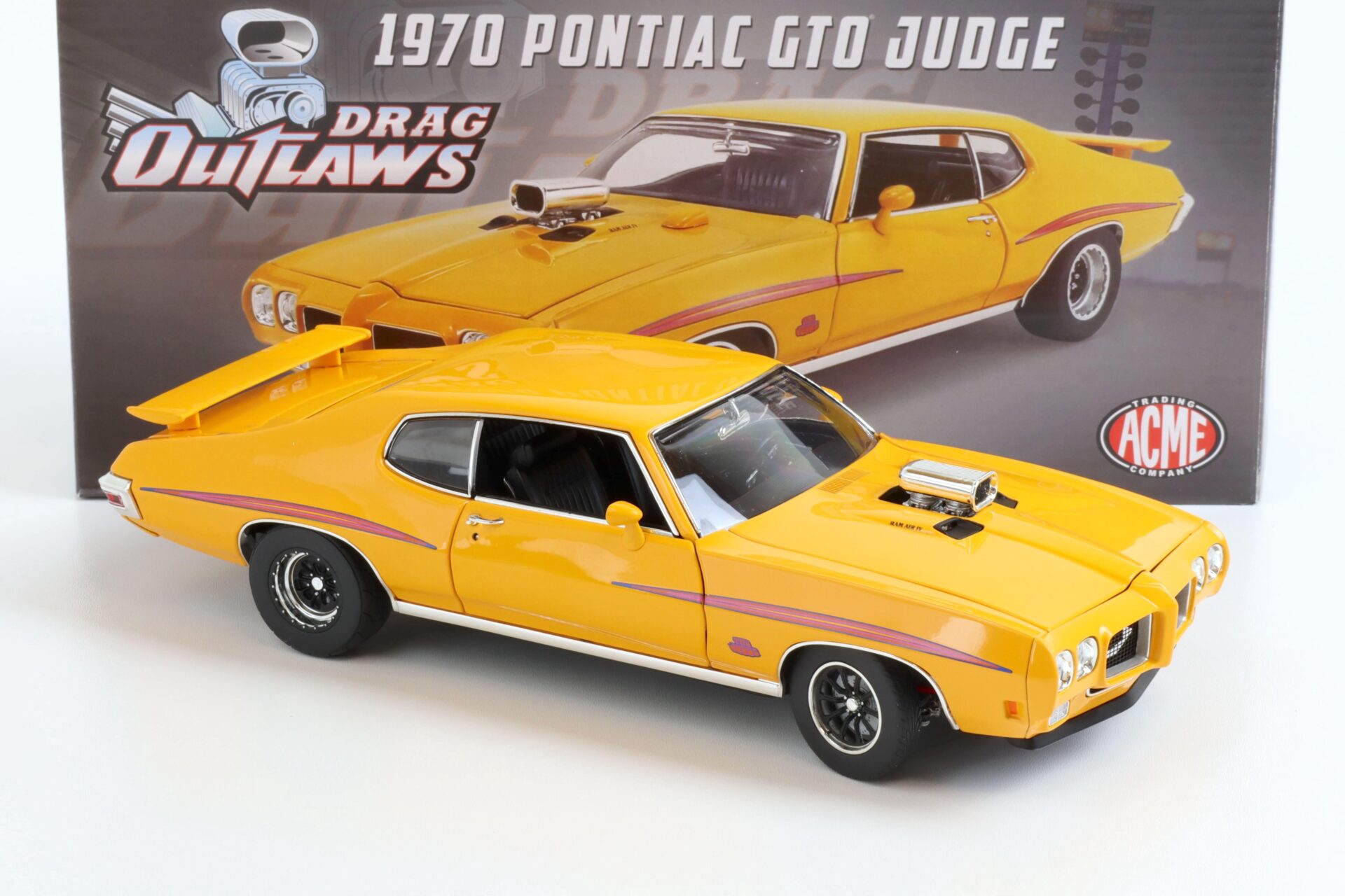 1:18 ACME 1970 Pontiac GTO JUDGE Drag Outlaws orange A1801215