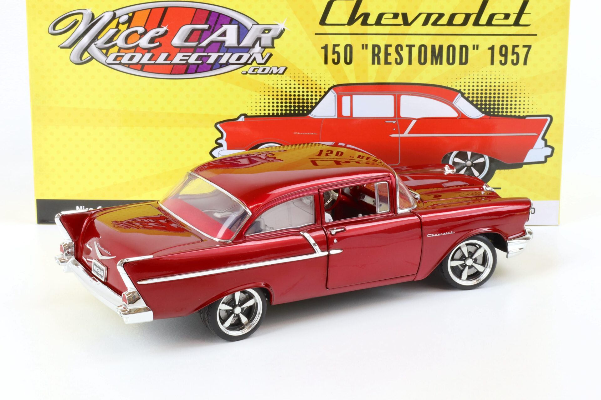 1:18 ACME 1957 Chevrolet 150 Restomod Candy red *NICE CAR EDITION*