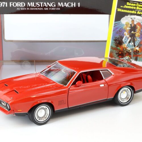 1:18 Auto World 1971 Ford Mustang Mach 1 red James Bond 007 Diamonds for Ever