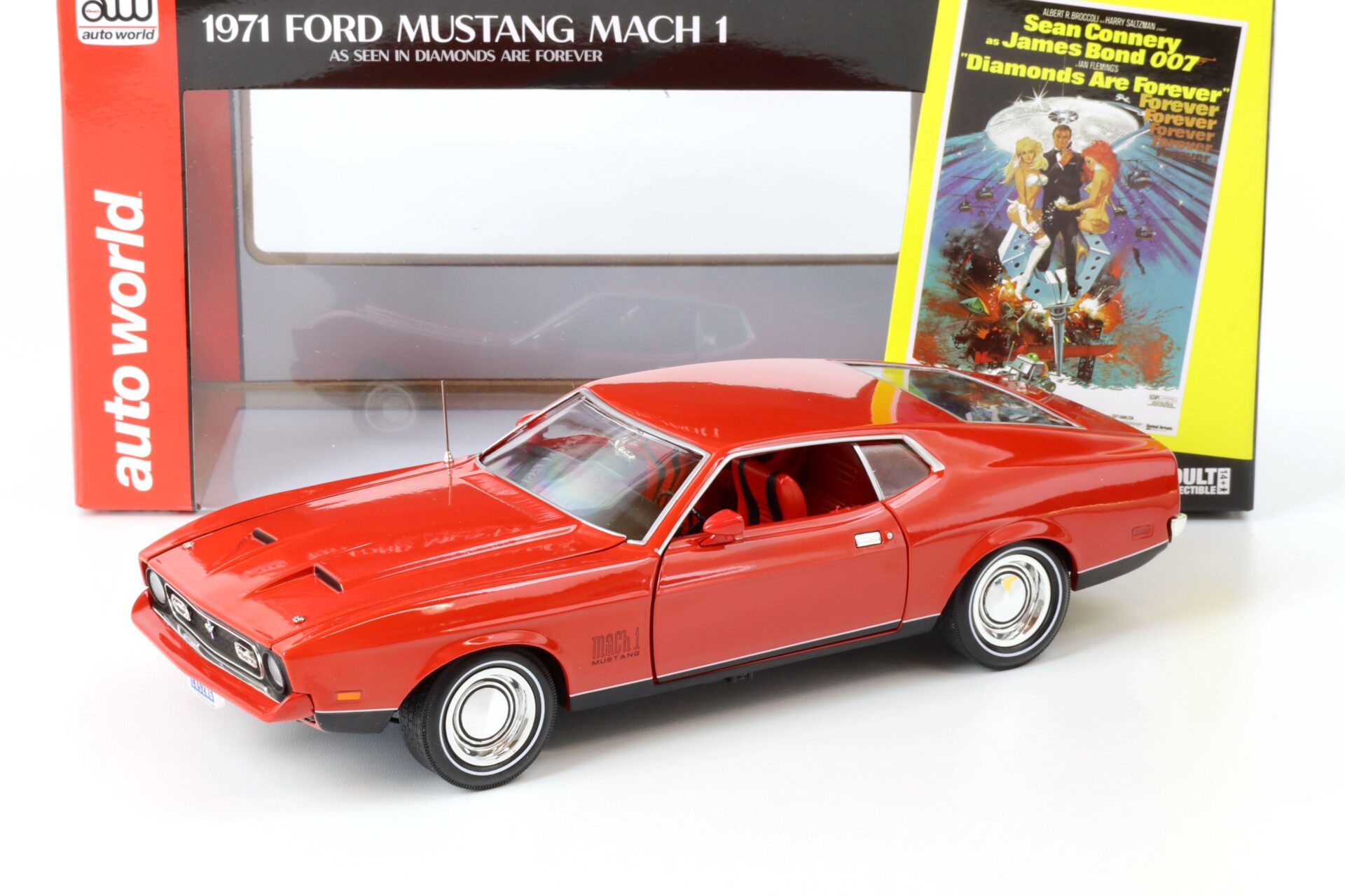 ID 65601 orig 2.jpg 1:18 Auto World 1971 Ford Mustang Mach 1 red James Bond 007 Diamonds for Ever