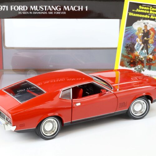 1:18 Auto World 1971 Ford Mustang Mach 1 red James Bond 007 Diamonds for Ever