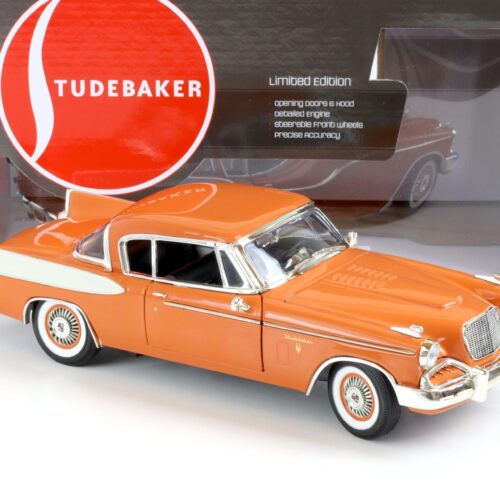 1:18 Auto World 1957 Studebaker Golden Hawk copper tone/ white
