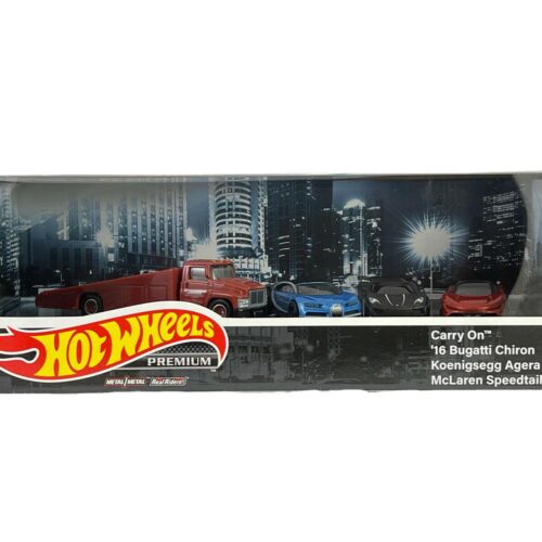 1:64 Hot Wheels Premium Set 2022 Hyper Cars Real Riders 4 Cars Diorama HCR54