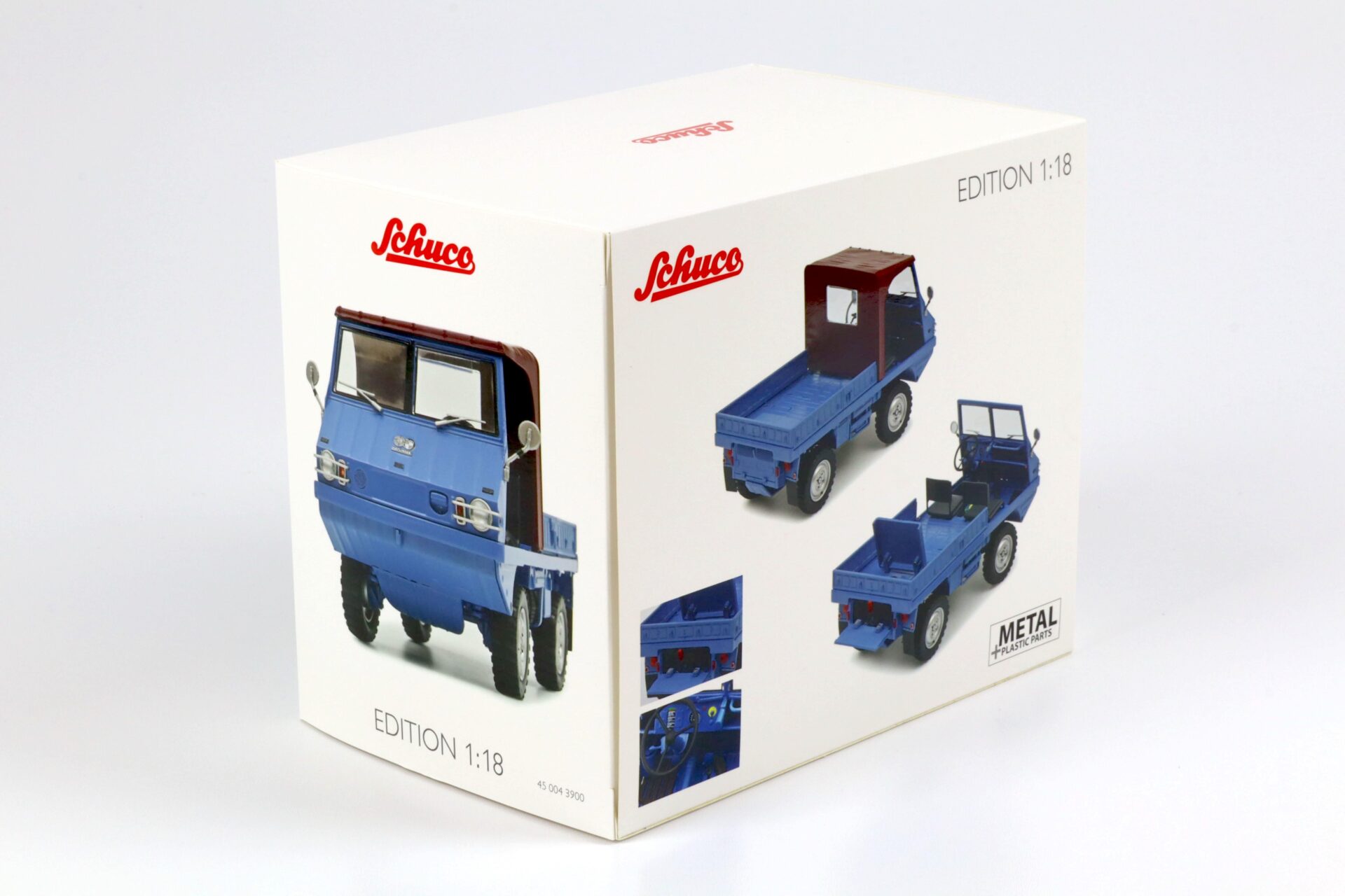 1:18 Schuco Steyr Puch Halfinger Pritsche blue 1971