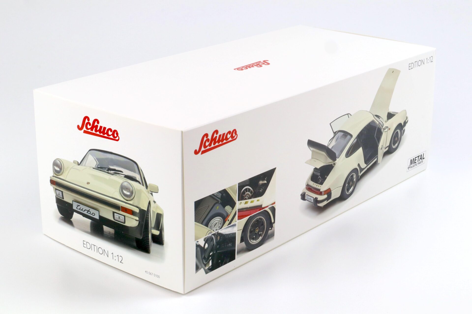1:12 Schuco Porsche 911 930 Turbo Coupe grandprix white/ black