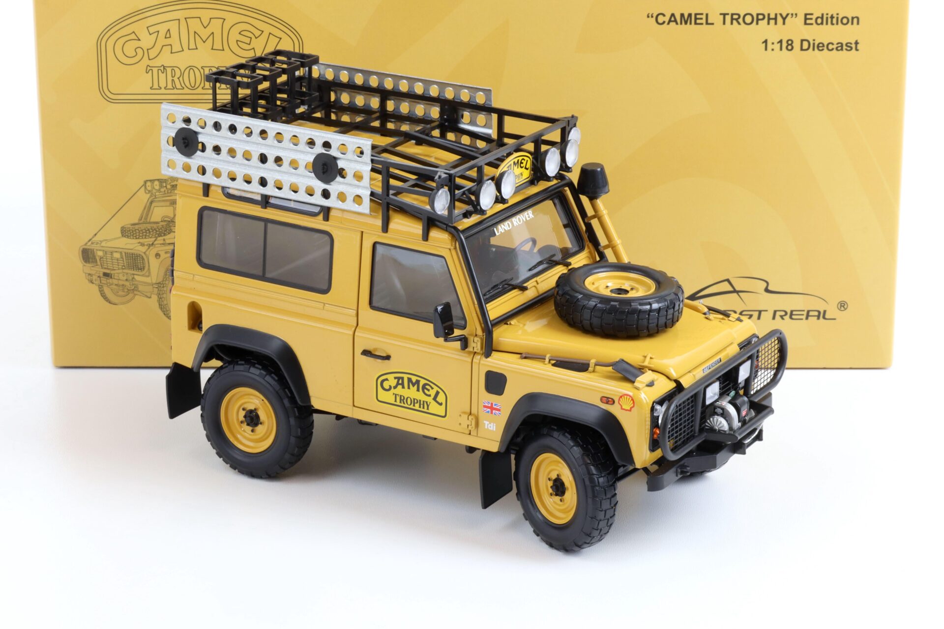 1:18 Almost Real Land Rover Defender 90 CAMEL TROPHY Edition 810211