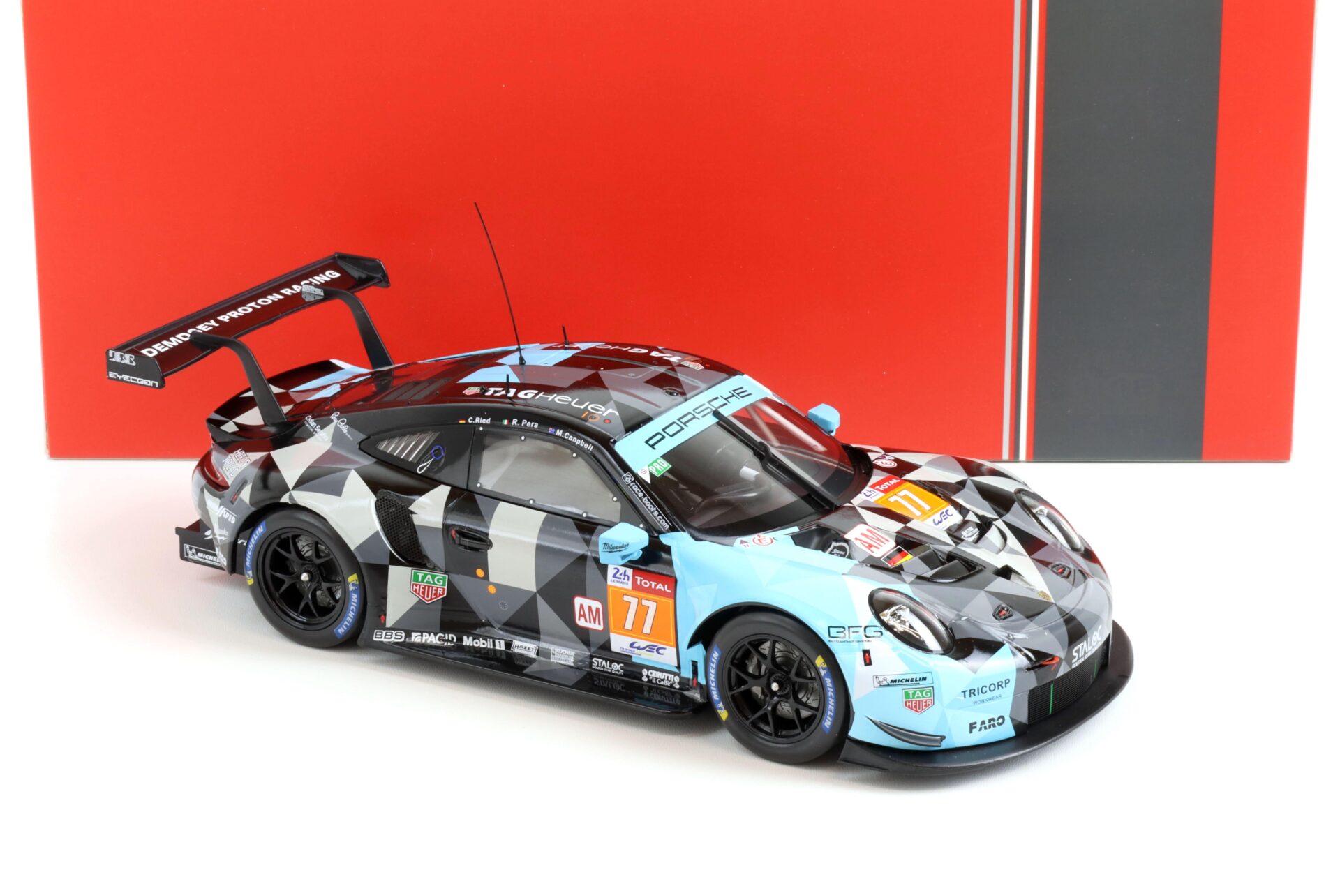 1:18 IXO Porsche 911 RSR #77 2nd LMGTE-Am 24h LeMans 2020 Dempsey-Proton Racing