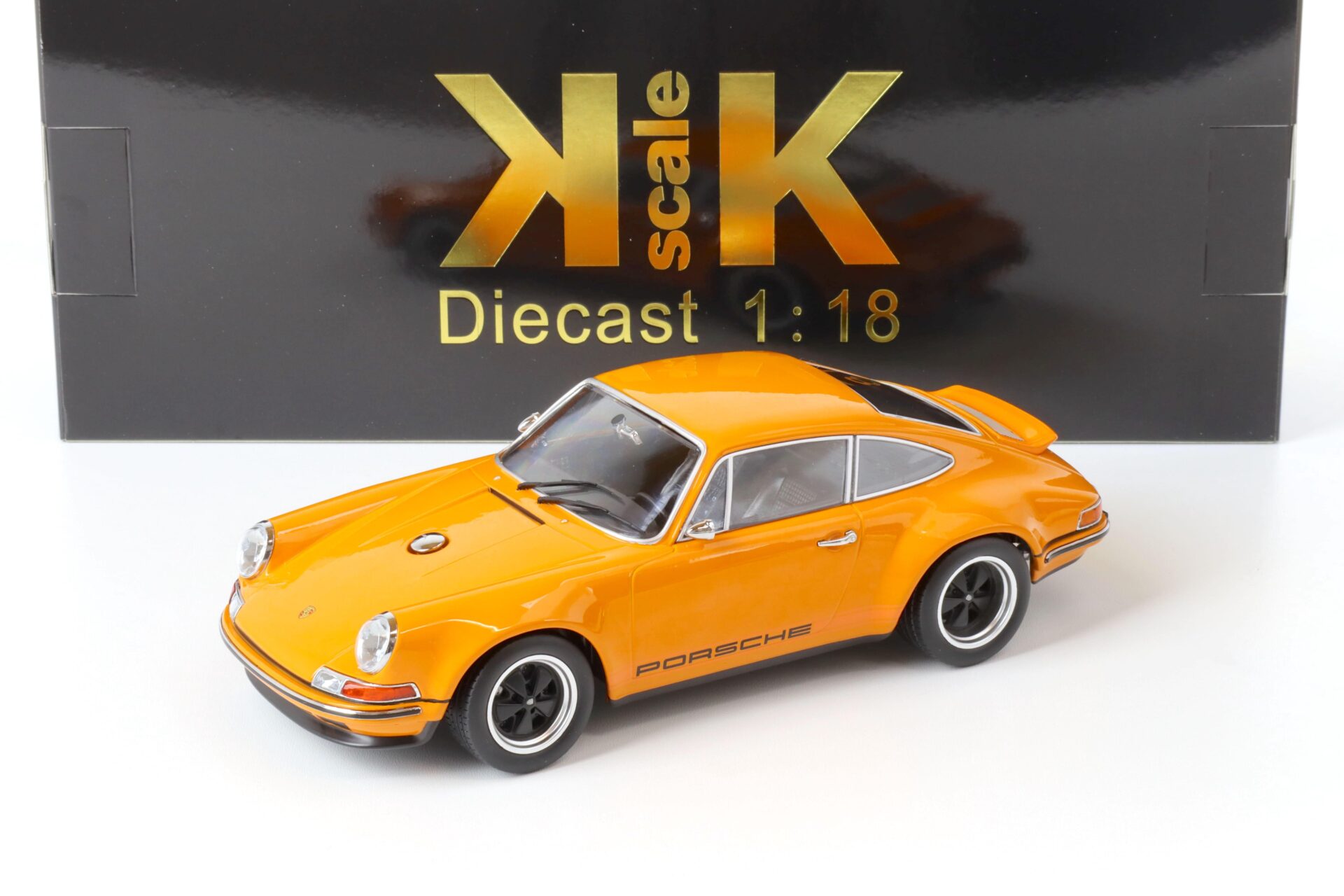 1:18 KK-Scale SINGER Porsche 911 Coupe orange/ black
