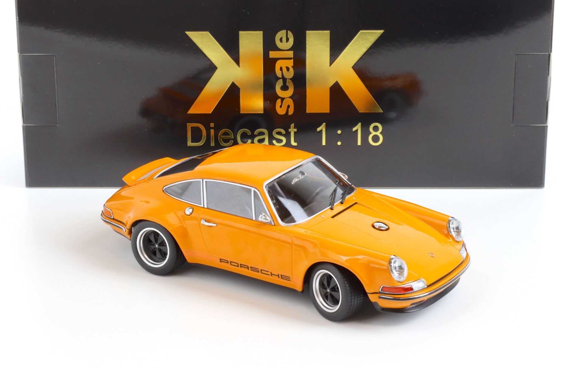 1:18 KK-Scale SINGER Porsche 911 Coupe orange/ black