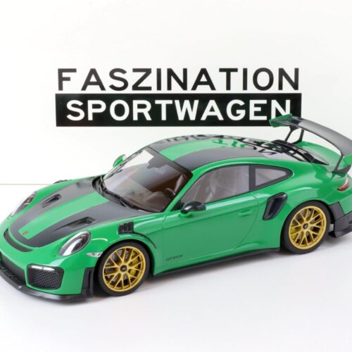 1:18 Minichamps Porsche 911 (991.2) GT2 RS Coupe Weissach Package green/ gold 2018