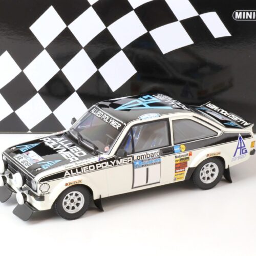 1:18 Minichamps Ford Escort RS 1800 Mäkinen #1 Winner Lombard RAC Rally 1975