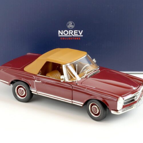 1:18 Norev Mercedes 230SL Pagode Convertible 1963 dark red