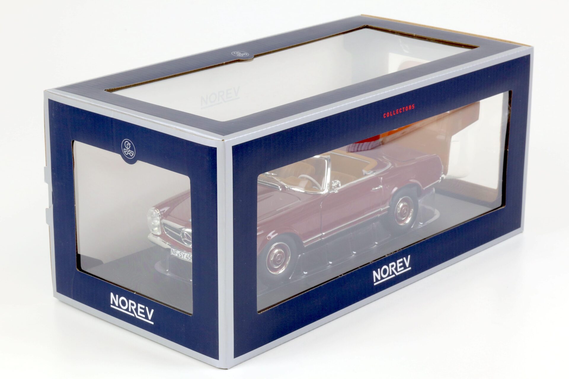 1:18 Norev Mercedes 230SL Pagode Convertible 1963 dark red