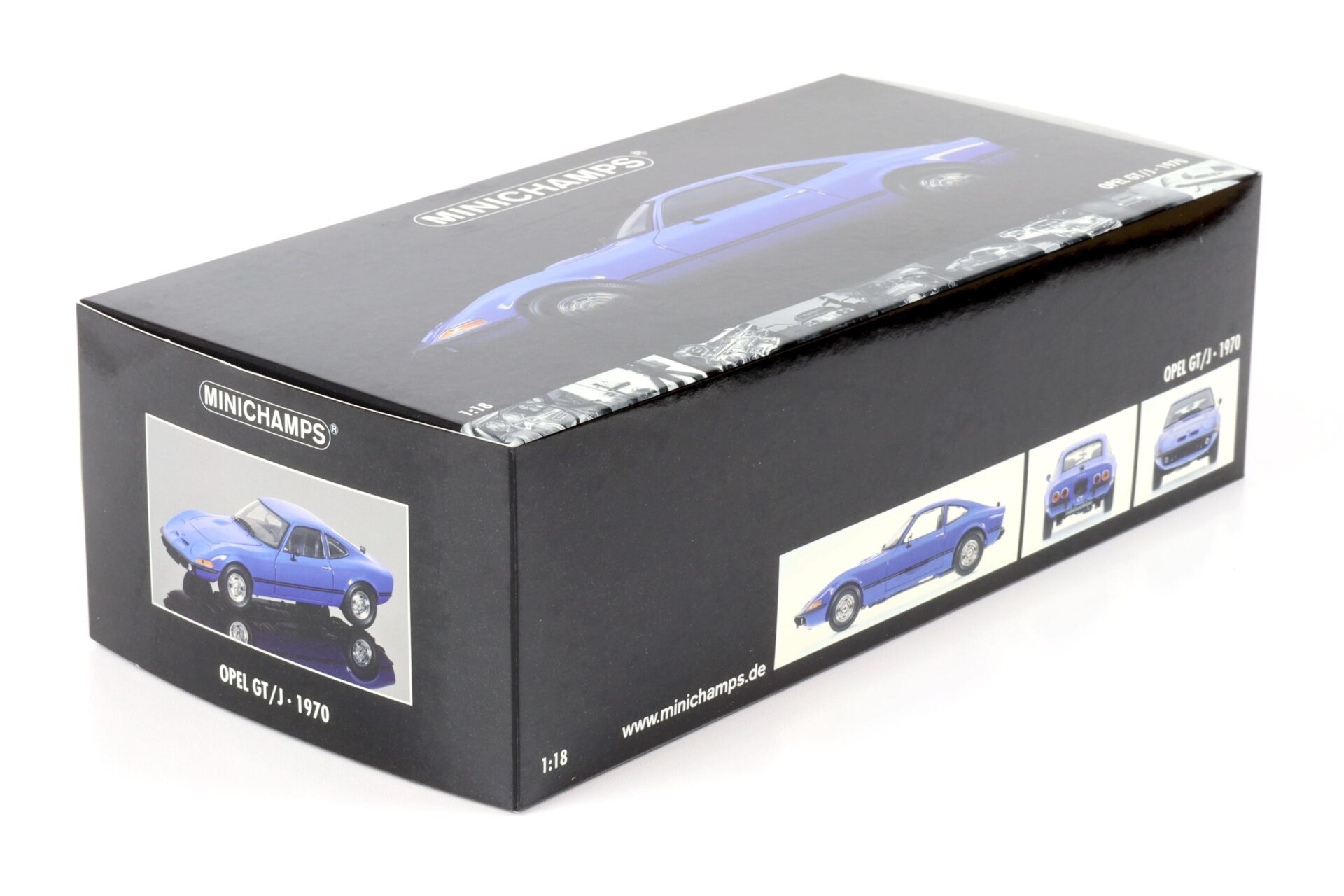 1:18 Minichamps Opel GT/J 1900 Coupe blue 1970
