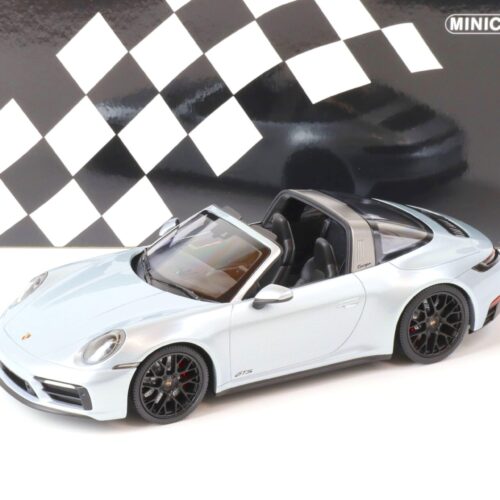 1:18 Minichamps Porsche 911 (992) Targa 4 GTS 2021 silver metallic/ black wheel