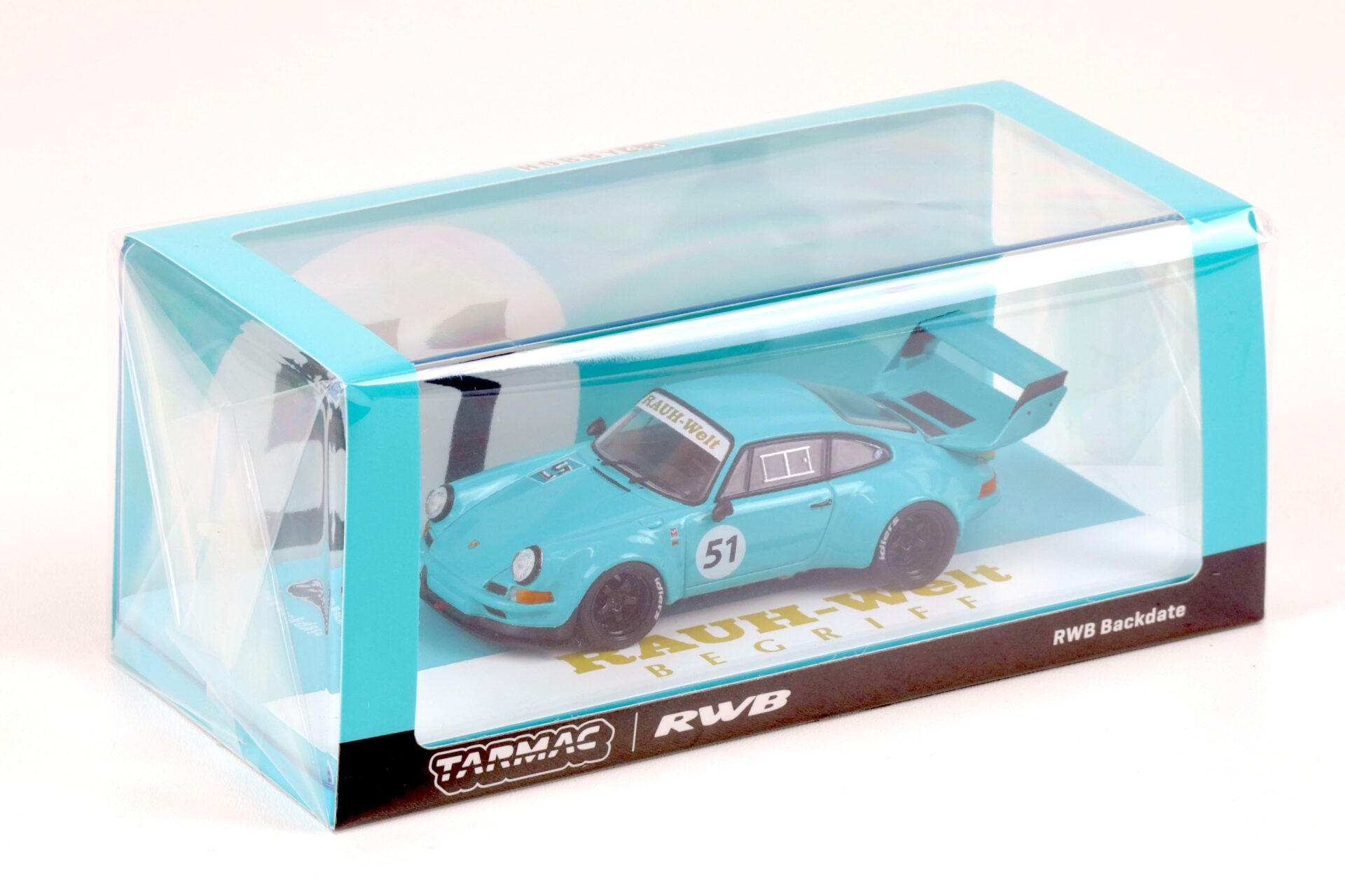 1:43 Tarmac Porsche 911 RWB Backdate RAUH-WELT blue #51