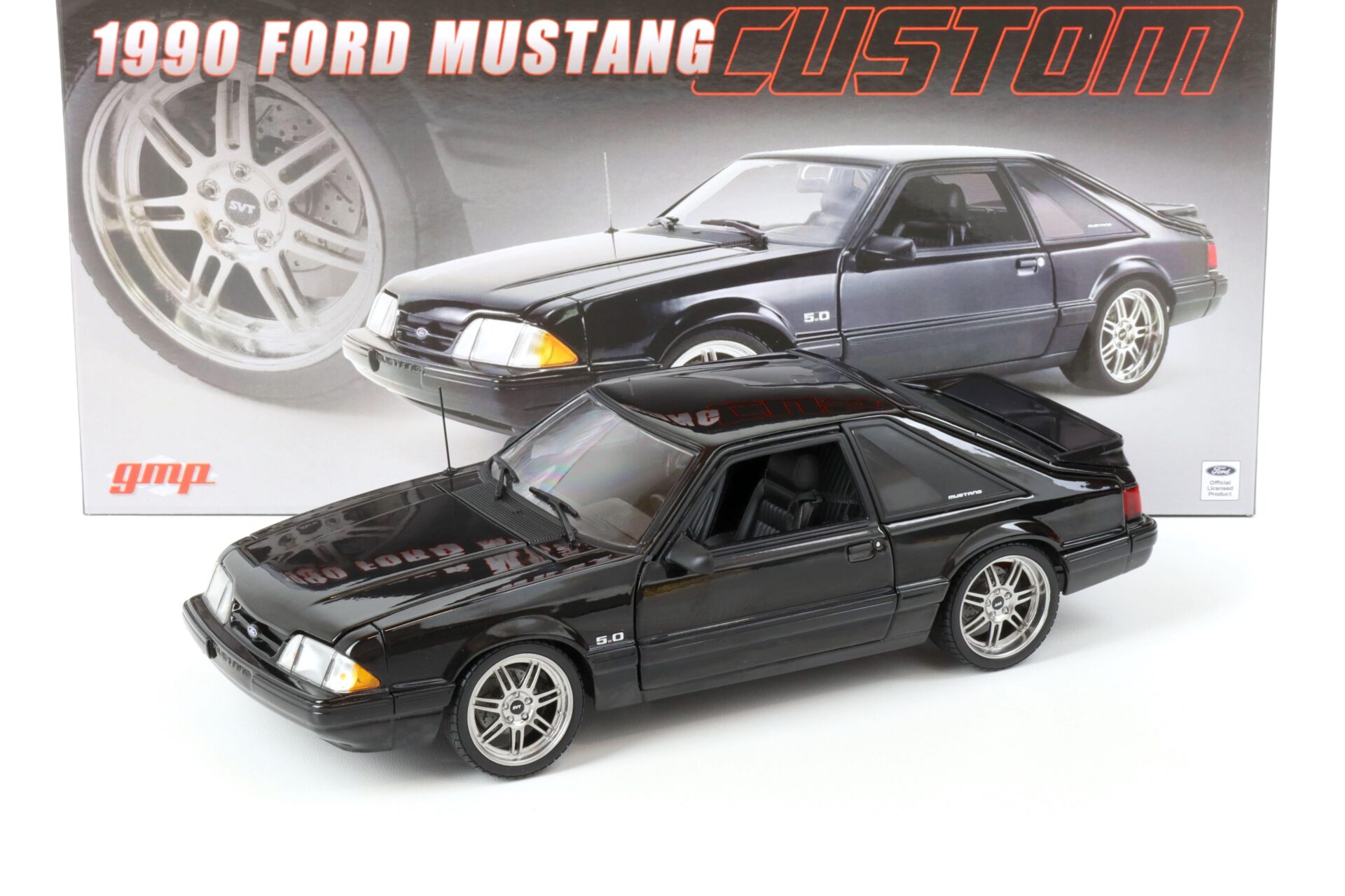 1:18 GMP 1990 Ford Mustang 5.0 Coupe Custom Detroit Speed Inc. black
