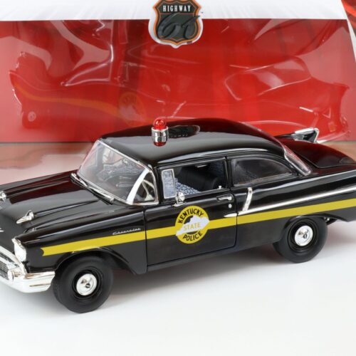1:18 Highway61 1957 Chevrolet Bel Air 150 Sedan Kentucky State Police black