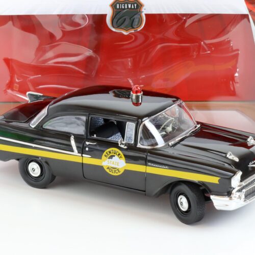 1:18 Highway61 1957 Chevrolet Bel Air 150 Sedan Kentucky State Police black