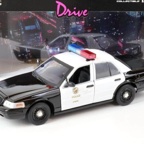 1:18 Greenlight 2001 Ford Crown Victoria LA Police Intercopter DRIVE black/ white
