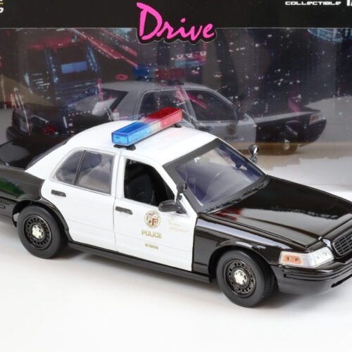 1:18 Greenlight 2001 Ford Crown Victoria LA Police Intercopter DRIVE black/ white