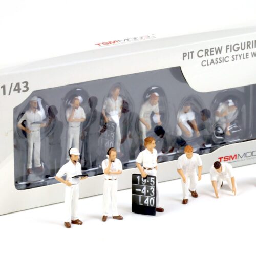 1:43 TSM PIT Crew Figurines Figuren SET Classic Style white 6 pcs. TSM12AC11