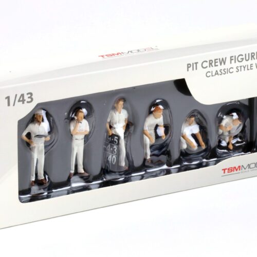 1:43 TSM PIT Crew Figurines Figuren SET Classic Style white 6 pcs. TSM12AC11