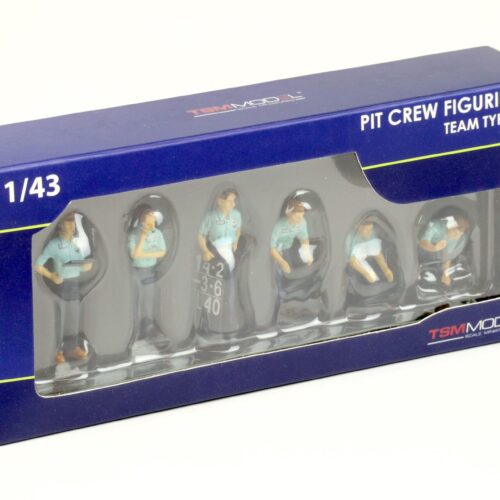 1:43 TSM PIT Crew Figurines Figuren SET Team Tyrrell blue 6 pcs. TSM12AC13