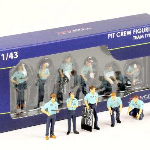 1:43 TSM PIT Crew Figurines Figuren SET Team Tyrrell blue 6 pcs. TSM12AC13