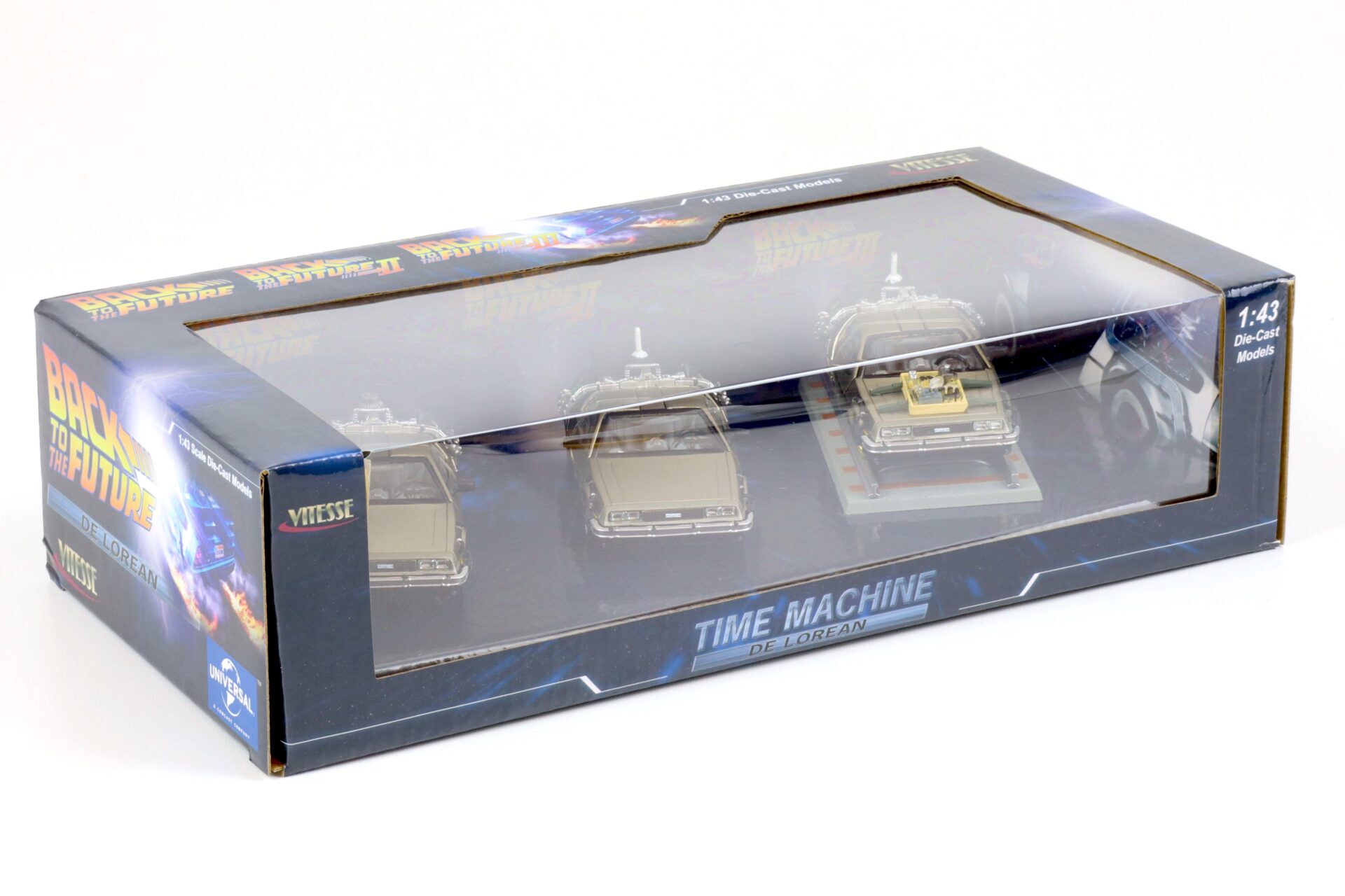 1:43 Vitesse Back to the Future Special Pack Part I-III - 3 pcs. SET Delorean DMC-12
