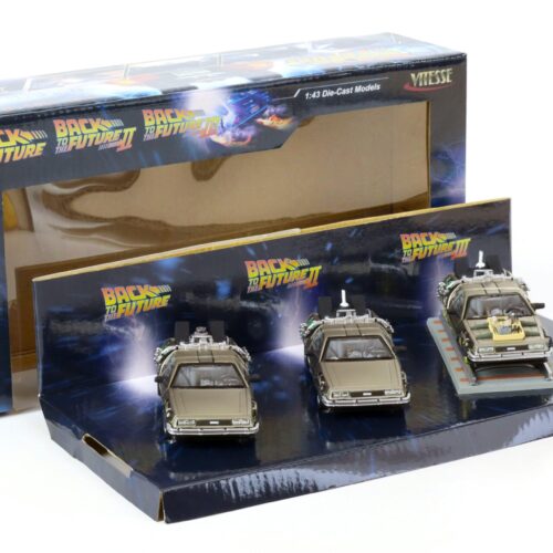 1:43 Vitesse Back to the Future Special Pack Part I-III - 3 pcs. SET Delorean DMC-12