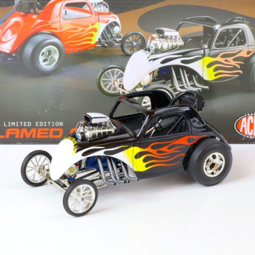 1:18 ACME FLAMED ALTERED Dragster black with flames A1800804