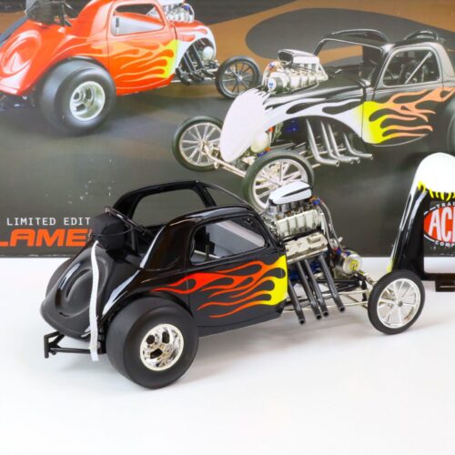 1:18 ACME FLAMED ALTERED Dragster black with flames A1800804